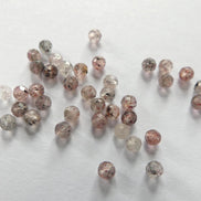 3mm Strawberry Quartz Micro Faceted Beads Genuine Quartz Beads 15