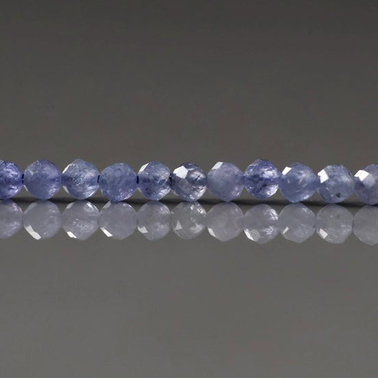 3mm Tanzanite Beads Micro Faceted Beads 15" Natural Tanzanite Gemstone Beads Beading Crafter Gift December Birthstone