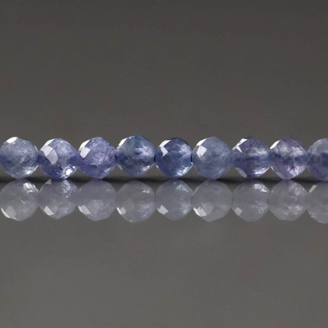 3mm Tanzanite Beads Micro Faceted Beads 15" Natural Tanzanite Gemstone Beads Beading Crafter Gift December Birthstone