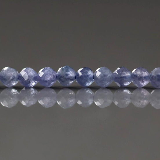 3mm Tanzanite Beads Micro Faceted Beads 15" Natural Tanzanite Gemstone Beads Beading Crafter Gift December Birthstone