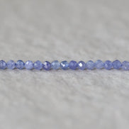 3mm Tanzanite Beads – Faceted Round Micro Gemstone 15