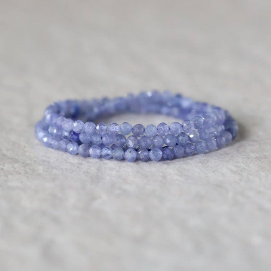 3mm Tanzanite Beads – Faceted Round Micro Gemstone 15" Strand