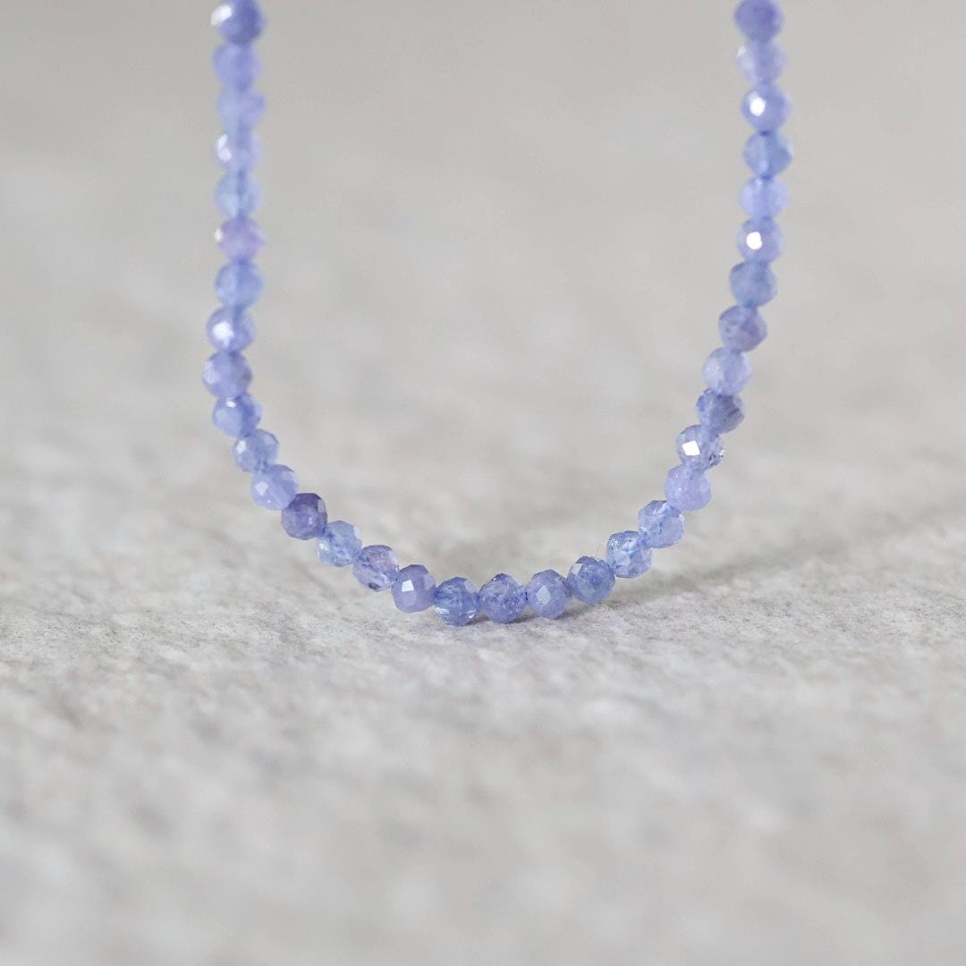 3mm Tanzanite Beads – Faceted Round Micro Gemstone 15" Strand