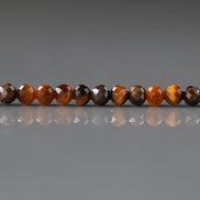 3mm Tigers Eye Beads Faceted Tiger Eye Genuine Tiny Beads 15