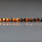 3mm Tiger's Eye Beads - Faceted Round Micro Gemstone 15" Strand