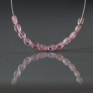 3mm Tiny Congo Rose Pink Tourmaline Beads – Micro Smooth Oval Natural Gemstone