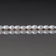 3mm Tiny Freshwater Pearl Beads Rice Shape Pearls White Baroque 15