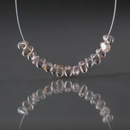 3mm Tiny Malaya Pink Briolette Beads – Micro Smooth Teardrop Natural Gemstone