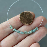 3mm Tiny Rare Congo Indicolite Beads Blue Tourmaline Smooth Nuggets Oval 8 Pcs Genuine Gemstone DIY Jewelry Making Gift October Birthstone