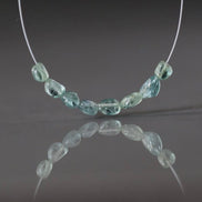 3mm Tiny Rare Congo Indicolite Beads Blue Tourmaline Smooth Nuggets Oval 8 Pcs Genuine Gemstone DIY Jewelry Making Gift October Birthstone