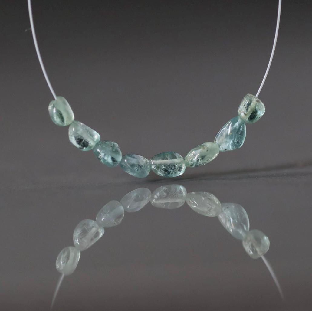 3mm Tiny Rare Congo Indicolite Beads Blue Tourmaline Smooth Nuggets Oval 8 Pcs Genuine Gemstone DIY Jewelry Making Gift October Birthstone