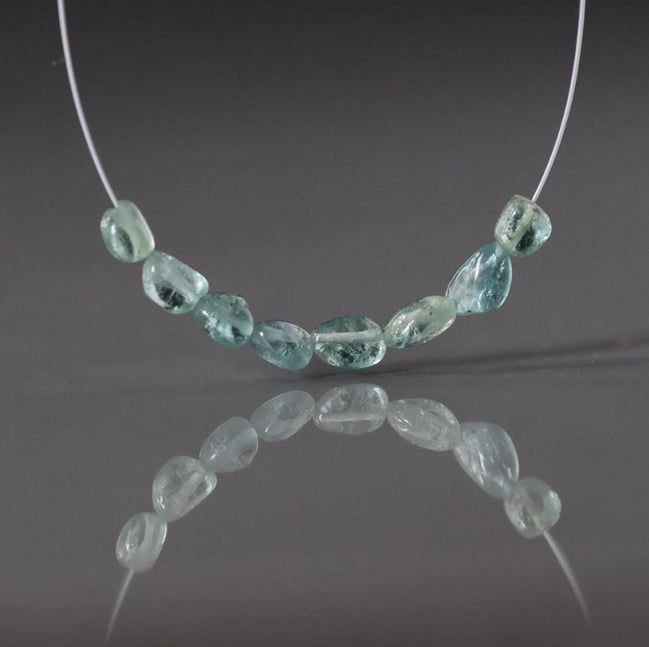 3mm Tiny Rare Congo Indicolite Beads Blue Tourmaline Smooth Nuggets Oval 8 Pcs Genuine Gemstone DIY Jewelry Making Gift October Birthstone