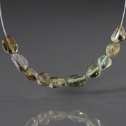 3mm Tiny Rare Congo Olive Green Tourmaline Beads Smooth Nuggets Oval 10 Pcs Genuine Gemstone DIY Jewelry Making Gift October Birthstone