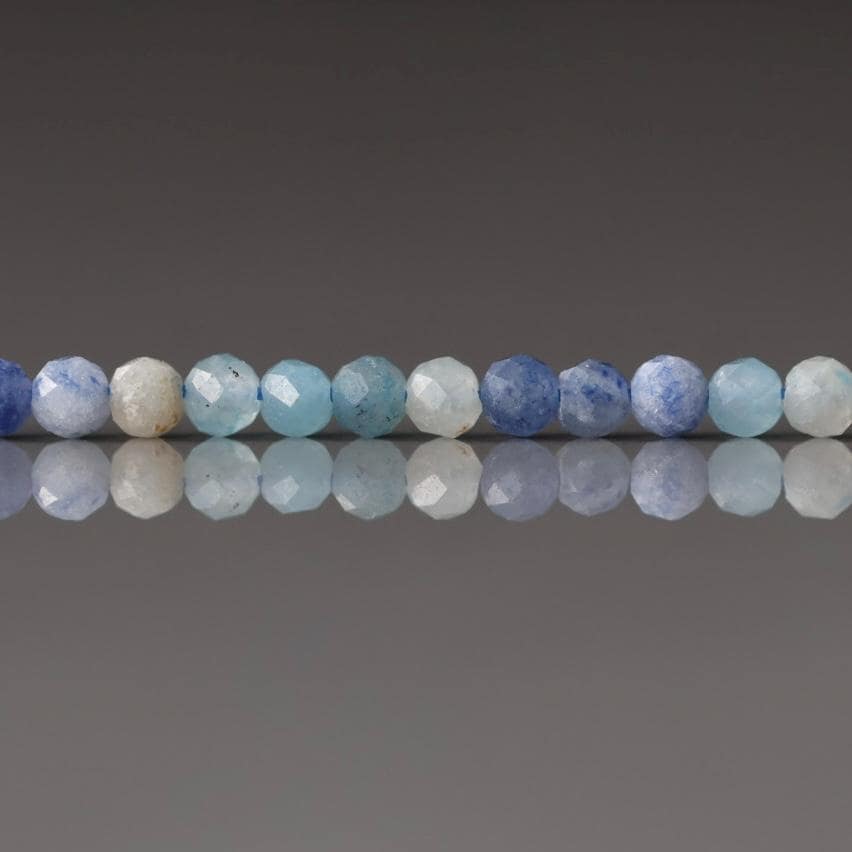 3mm Trolleite Beads ‚Äì Faceted Round Micro Gemstone 15" Strand