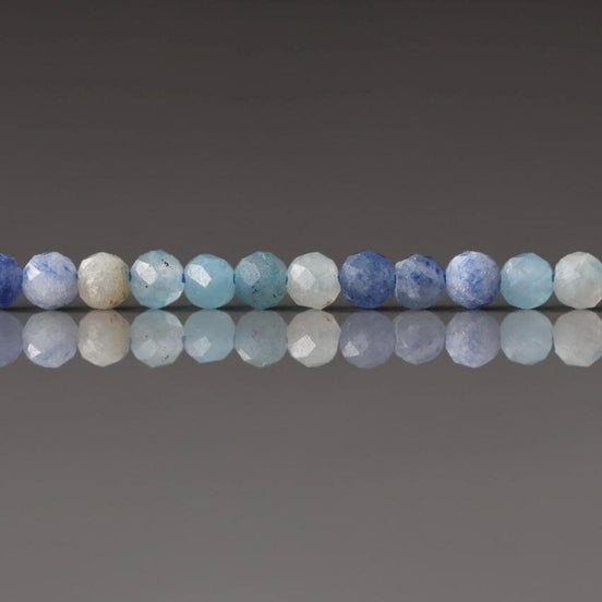 3mm Trolleite Beads ‚Äì Faceted Round Micro Gemstone 15" Strand
