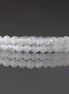 3mm White Agate Beads - Faceted Round Micro Gemstone 12.5" Strand