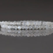 3mm AAA White Moonstone Faceted Beads 15
