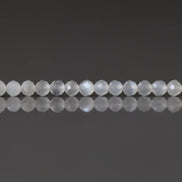 3mm White Moonstone Beads - Faceted Round Micro Gemstone 15