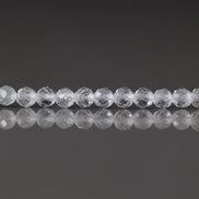 3mm White Topaz Beads - Faceted Round Micro Gemstone 15