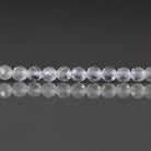 3mm White Topaz Beads - Faceted Round Micro Gemstone 15" Strand