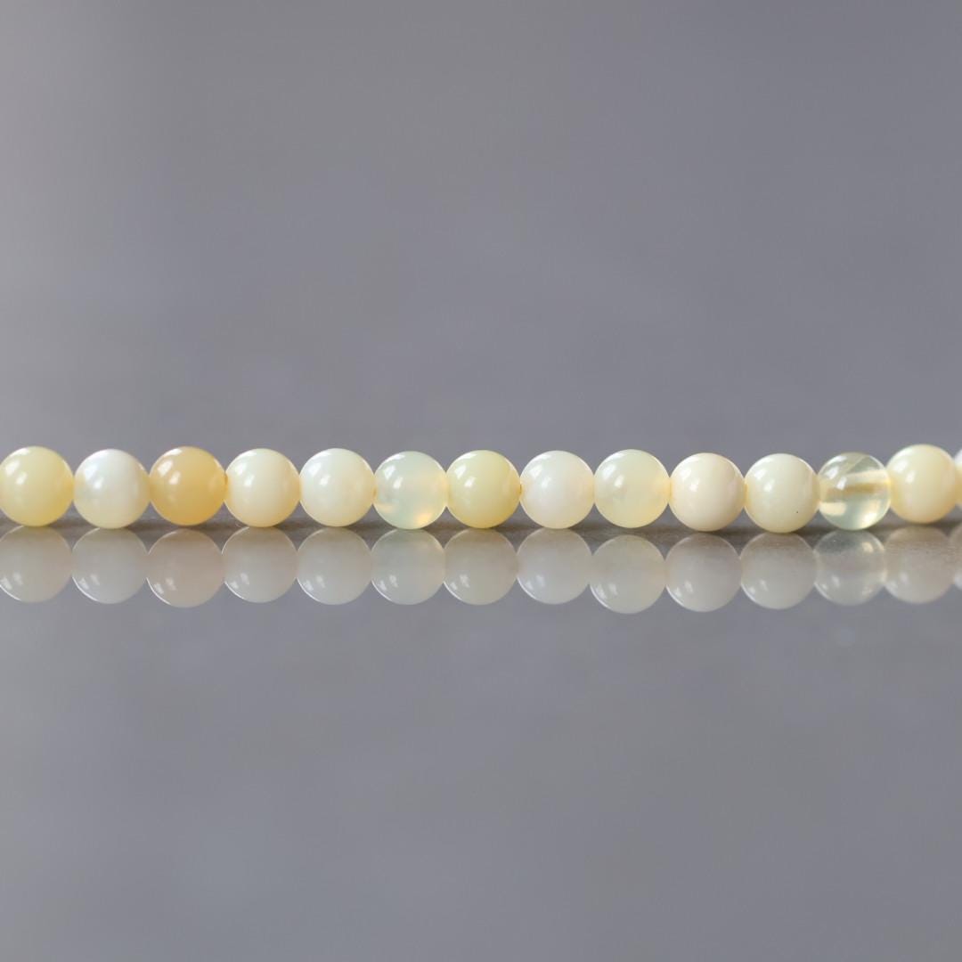 3mm Yellow Opal Beads 7" Opal Genuine Gemstone Beads Natural Peruvian Opal for Jewelry Making Beading Craft Gift Beads October birthstone