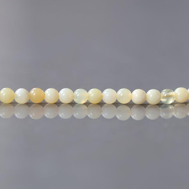 3mm Yellow Opal Beads 7" Opal Genuine Gemstone Beads Natural Peruvian Opal for Jewelry Making Beading Craft Gift Beads October birthstone