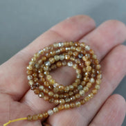 3mm Yellow Sapphire Micro Faceted Beads Genuine Small Beads 15