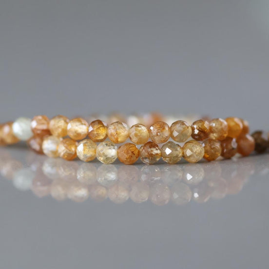 3mm Yellow Sapphire Micro Faceted Beads Genuine Small Beads 15" September Birthstone Beads Gemstone Beads for Jewelry Making