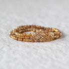 3mm Yellow Sapphire Micro Faceted Beads Genuine Small Beads 15" September Birthstone Beads Gemstone Beads for Jewelry Making