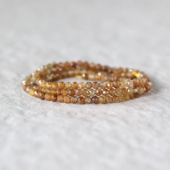 3mm Yellow Sapphire Micro Faceted Beads Genuine Small Beads 15" September Birthstone Beads Gemstone Beads for Jewelry Making
