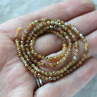 3mm Yellow Sapphire Micro Faceted Beads Genuine Small Beads 15" September Birthstone Beads Gemstone Beads for Jewelry Making