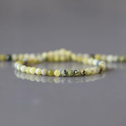 3mm Yellow Serpentine (Lizardite) Beads ‚Äì Faceted Round Micro Gemstone 15