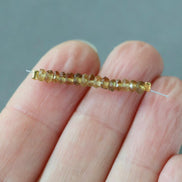 3mm Yellow Tourmaline Faceted Rondelle Beads 16 PCs Yellow Genuine Gemstone Beads DIY Jewelry Making Gift October Birthstone