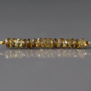 3mm Yellow Tourmaline Faceted Rondelle Beads 16 PCs Yellow Genuine Gemstone Beads DIY Jewelry Making Gift October Birthstone