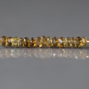 3mm Yellow Tourmaline Faceted Rondelle Beads 16 PCs Yellow Genuine Gemstone Beads DIY Jewelry Making Gift October Birthstone