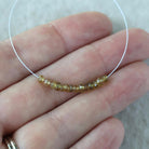 3mm Yellow Tourmaline Beads - Faceted Rondelle Micro Gemstone 16 Pcs
