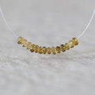 3mm Yellow Tourmaline Beads - Faceted Rondelle Micro Gemstone 16 Pcs