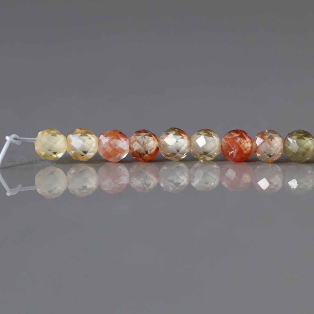 3mm Zircon Beads – Faceted Round Micro Gemstone 2" Strand