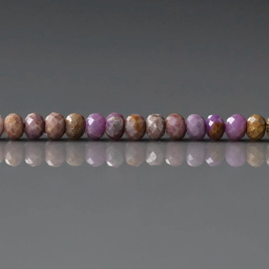 3x2mm Phosphosiderite Beads – Faceted Rondelle Micro Gemstone 15" Strand