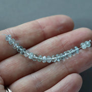 4mm-4.5mm Ice Blue AAA Aquamarine Beads Hand Faceted Rondelle 20 Pcs Natural Gemstone Beads Jewelry Making DIY March Birthstone