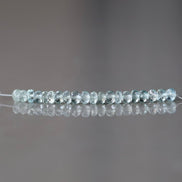 4mm-4.5mm Ice Blue AAA Aquamarine Beads Hand Faceted Rondelle 20 Pcs Natural Gemstone Beads Jewelry Making DIY March Birthstone