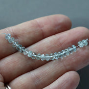 4–4.5mm AAA Ice Aquamarine Beads – Faceted Rondelle Natural Gemstone - 20 pcs