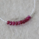 4.5-5mm AAA Mozambique Ruby Rondelle Beads Smooth Natural Gemstone for DIY Jewelry Making Earrings Supplies