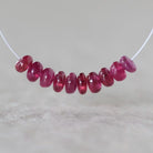 4.5-5mm AAA Mozambique Ruby Rondelle Beads Smooth Natural Gemstone for DIY Jewelry Making Earrings Supplies