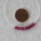 4.5-5mm AAA Mozambique Ruby Rondelle Beads Smooth Natural Gemstone for DIY Jewelry Making Earrings Supplies