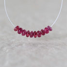 4.5-5mm AAA Mozambique Ruby Rondelle Beads Smooth Natural Gemstone for DIY Jewelry Making Earrings Supplies
