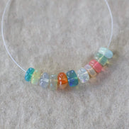4.5mm 5mm AAA Ethiopian Pastel Opal Beads Smooth Rondelle Disco Welo Opal For DIY Jewelry Making Supplies