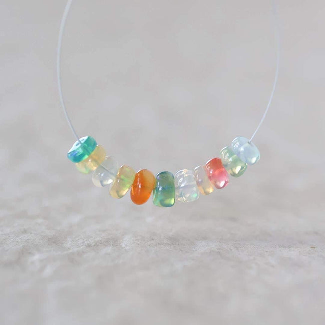 4.5mm 5mm AAA Ethiopian Pastel Opal Beads Smooth Rondelle Disco Welo Opal For DIY Jewelry Making Supplies