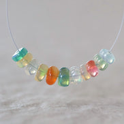 4.5mm 5mm AAA Ethiopian Pastel Opal Beads Smooth Rondelle Disco Welo Opal For DIY Jewelry Making Supplies