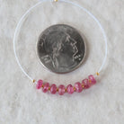 4.5mm 5mm AAA Pink Tourmaline Rondelle Beads Smooth 8 PCs Natural Gemstone Beads for DIY Jewelry Making